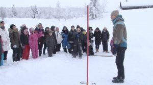 Med aktivitetsleder, hesteskokasting